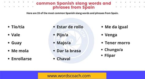 The 30 Most Common Spanish Slang Words .